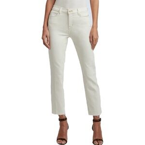 Lagence Sada Raw Hem Ankle Slim Cropped Women’s Cotton Cream Jeans Size 26